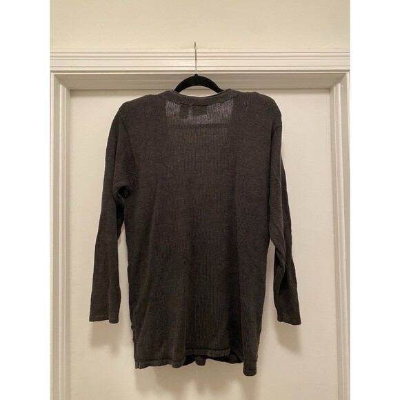 Vtg Cottagecore Cardigan Sweater Sz Medium Grey Goth Fall Whimsy 80s Embroidered - Picture 6 of 9